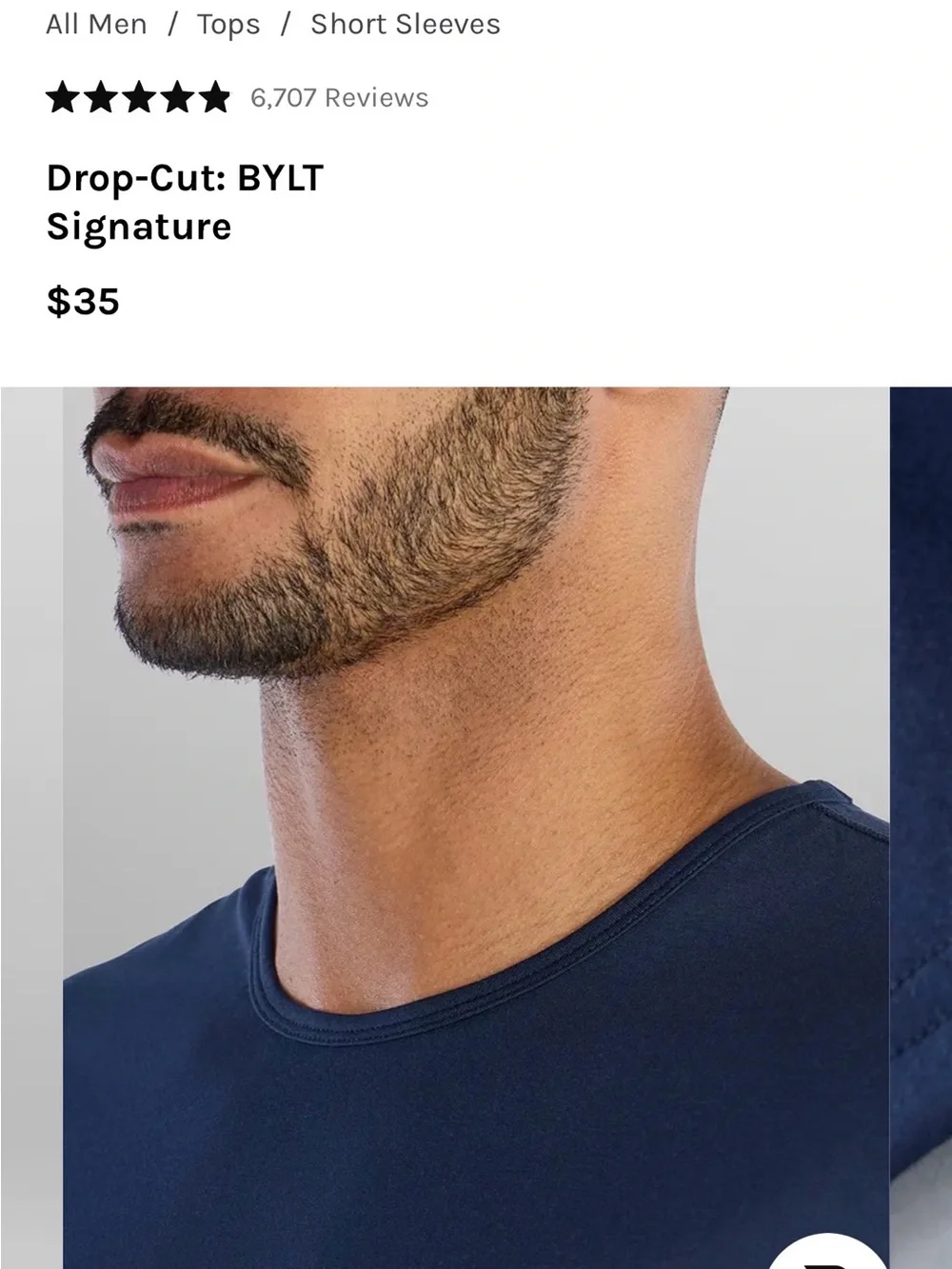NWT! BYLT Signature Drop Cut Slim Fit Navy XL